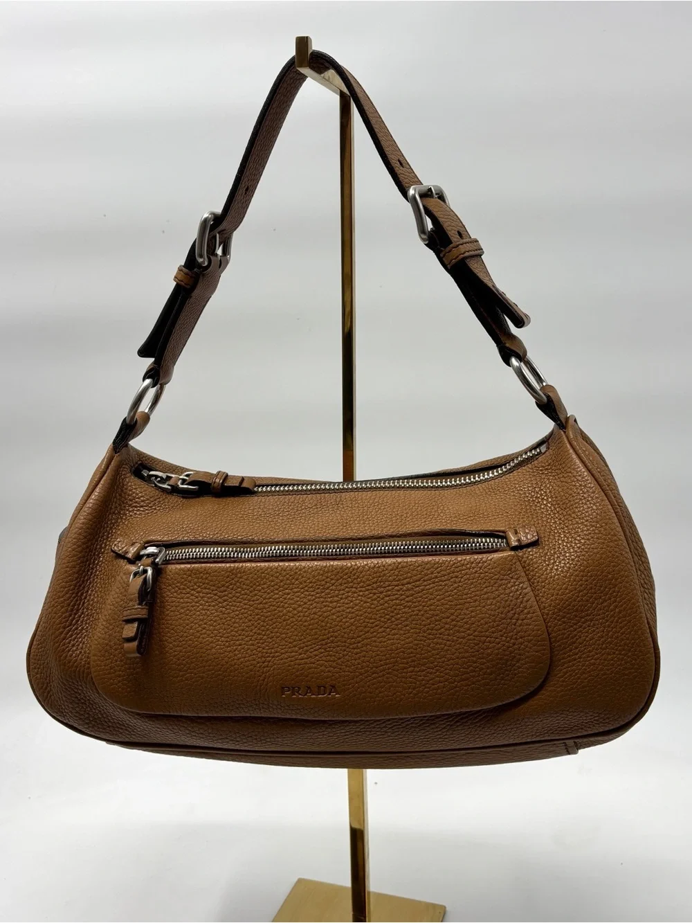 Prada Y2K Camel Brown vitello daino Bag